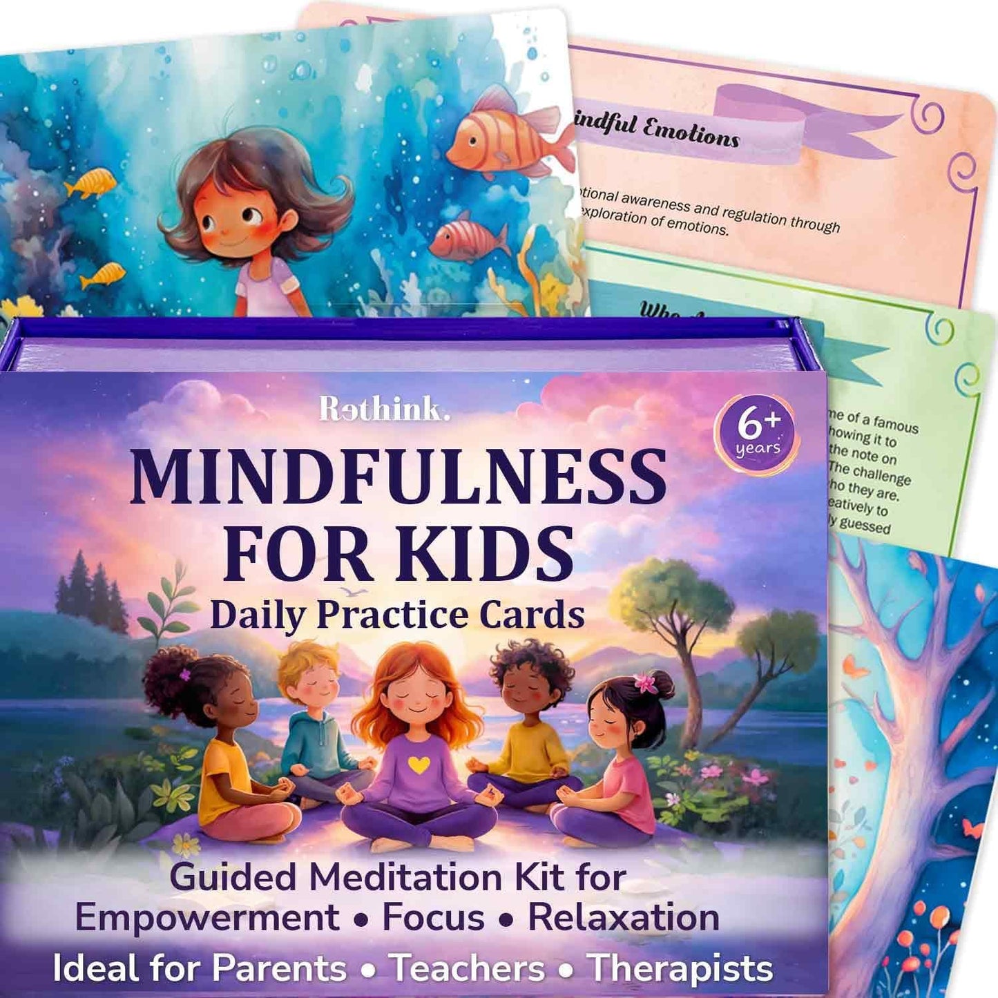 QUOKKA Affirmation Cards for Kids - Anxiety Relief Items Meditation Cards for Mental Health - Calming Self Care for Women - Perfect Mindfulness Gift for Children Teens