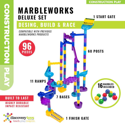 Discovery Toys MARBLEWORKS Marble Run Starter | Kid-Powered Learning | STEM Educational Building Block Toy Learning & Childhood Development 5 Years Old and Up