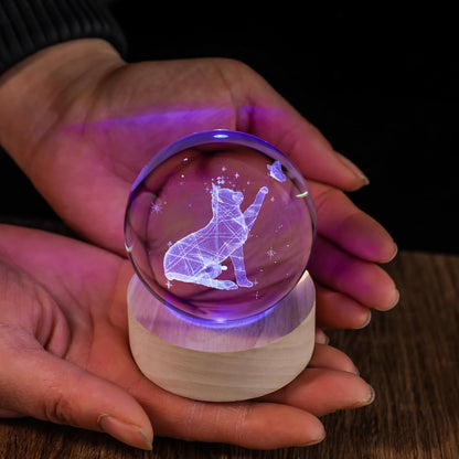 3D Solar System 60mm Crystal Ball Astronomy Universe Gifts 3D Solar System Planets Model Science Space Themed Physics Gifts Night Light lamp for Kids Men Him Science Teacher