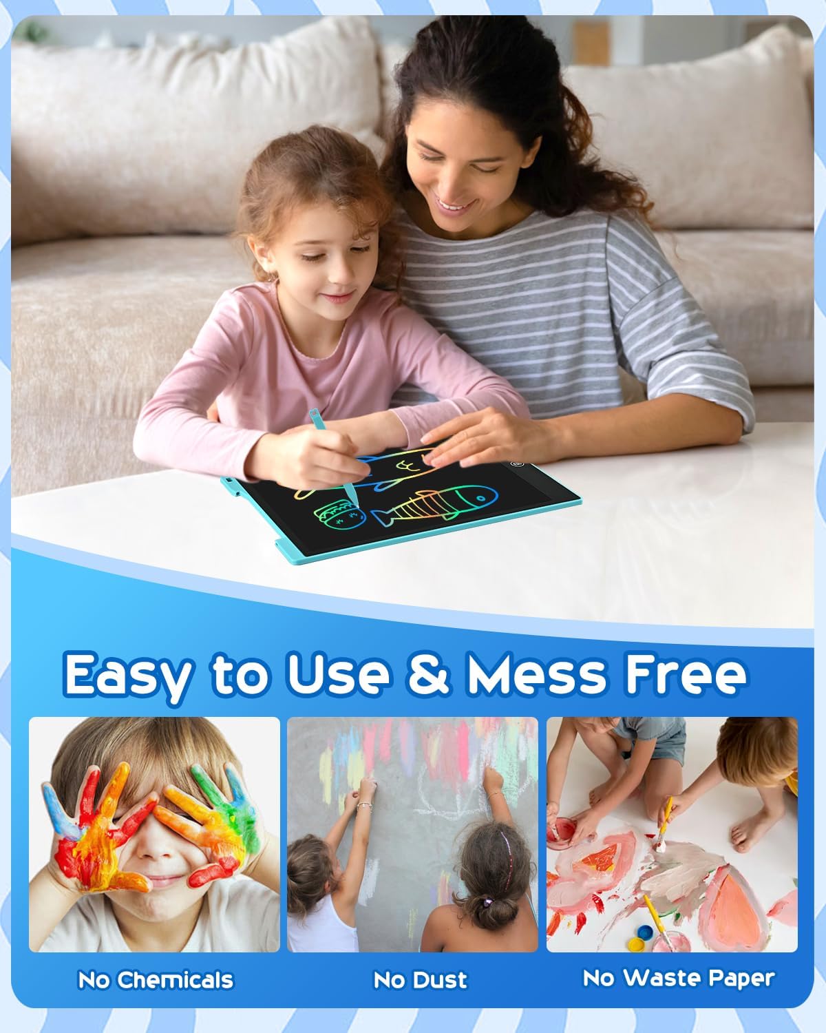 cimetech Toddler Girl Gifts, LCD Writing Tablet 2 Pack, Kids Toys for 3 4 5 6 Year Old Boys, 8.5 Inch Drawing Pad Painting Coloring Books, Travel Essentials Activities, Birthday Gifts Toddler Age 1-3