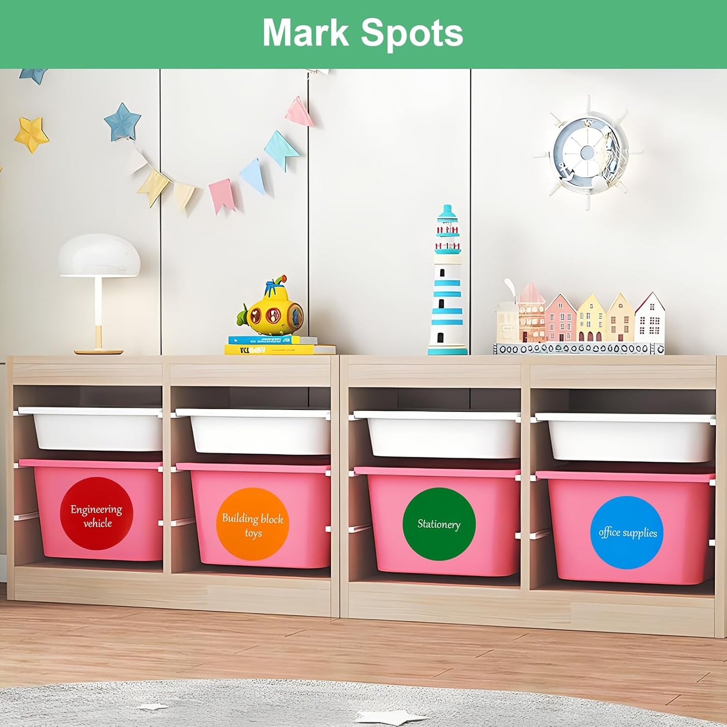 ForTomorrow Carpet Markers with Numbers - 36 Pcs 4" Classroom Sitting Carpet Dot Number 1-36, Floor Rug Circles Marker Spot for Preschool Kindergarten Elementary