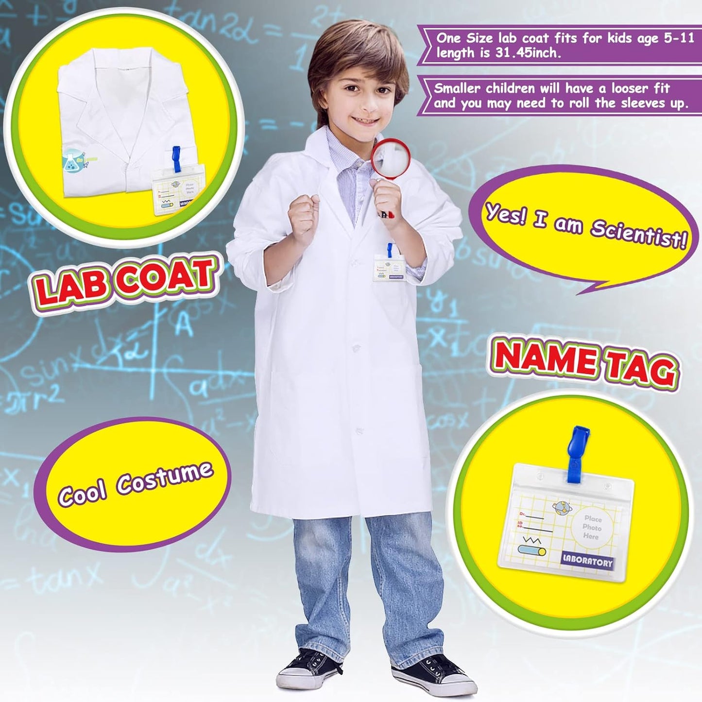 UNGLINGA 210 Experiments Science Kit for Kids, Boys Girls Birthday Toys Gifts Idea, Chemistry Set, Volcano, S.T.E.M Science Educational Project