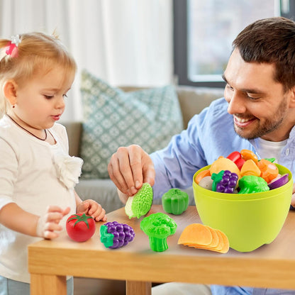 130Pcs Kitchen Playset, Toddler Pretend Cooking Play Pots, Pans, Utensils Cookware, Daily Food Fruit Veges, Shopping Storage Basket, Dessert, Prop Money, Learning Gift for Child (Pink)