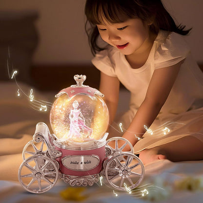 Cinderella Snow Globe for Girls, Music Box for Women with Color Changing LED Lights, Snowglobe Musical Boxes Gifts for Birthday Christmas Mother's Day Valentine's Day