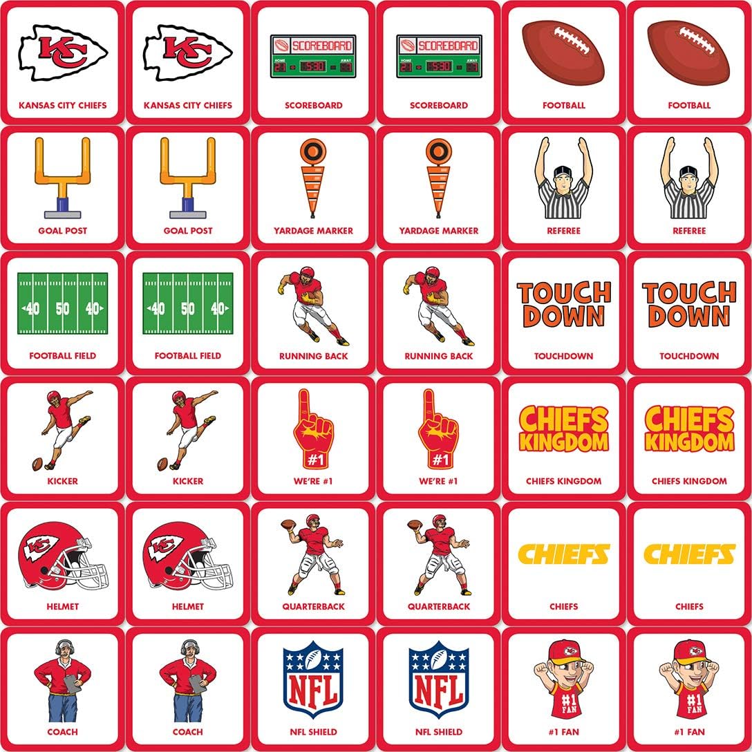 MasterPieces Sports Games - NFL Matching Game - Game for Kids and Family - Laugh and Learn