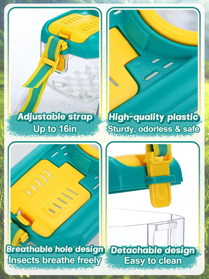 2Sets Bug Catcher for Kids - Sturdy Kids Bug Catching Kit Gifts with Collector Butterfly Net Tweezer, Bugs Habitat Outdoor Explorer Kit for Age 3 4 5 6 7 8, 8Pcs