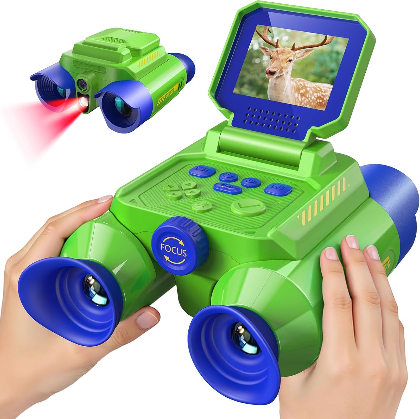 Acoath Binoculars for Kids with Night Vision Camera, Kids Telescope, 10X Optical Zoom, Magic Adventures Telescope Toys Gifts for Age 3, 4, 5, 6, 7, 8, 9, 10+ Years Old Boys Girls