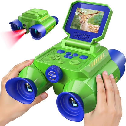 Acoath Binoculars for Kids with Night Vision Camera, Kids Telescope, 10X Optical Zoom, Magic Adventures Telescope Toys Gifts for Age 3, 4, 5, 6, 7, 8, 9, 10+ Years Old Boys Girls