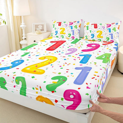 Chemistry Bed Sheets for Kids Teens Girls Boys,Chemical Experiment Fitted Sheet Twin,Science Themed Sheets for Math Lovers,Chemistry Lab Bedding Set,White and Black