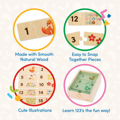 Battat – One – Match Puzzle – Alphabets Wooden Puzzle for Toddlers – Wooden Toys – Educational Toys – 3+ Years– Self Correcting Puzzles with Storage Box ABC