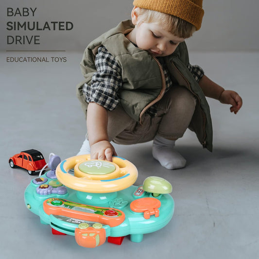 Caterbe Steering Wheel for Toddlers Toys, Baby Montessori Toy for Educational Gift