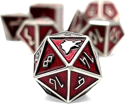 Norse Foundry Set of 7 Banshee Wail Norse Series Full Metal Polyhedral Dice RPG Math Games DND Pathfinder
