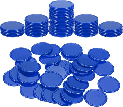 uxcell 100Pcs 0.8 Inch Plastic Poker Chips, Mini Bingo Chips Learning Counters Counting Counters Disks Markers Opaque Game Tokens for Game Play Math Counting, Yellow