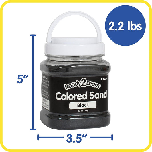 READY 2 LEARN Colored Sand | Black | 2.2 lbs | Play Sand for Kids | Perfect for Arts and Crafts, Sensory Bins, Wedding Decorations and Vase Filler