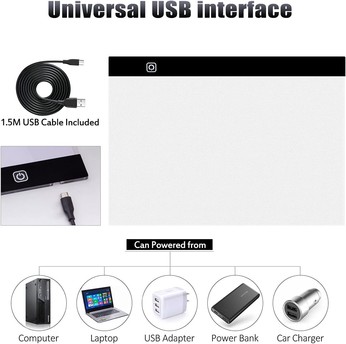 SevenFish B4 Diamond Painting Tools LED Light Box, Ultra-Thin Adjustable Brightness Diamond Art Light Board Light Pad for Tracing, Drawing, Sketching, Animation, Stenciling, 5D Diamond Painting