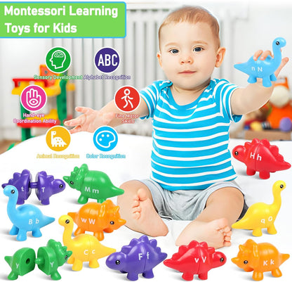 Numbers Matching Game 10 Pcs,123 Counting Dinosaur Toy Montessori Learning Toys for 12 Months Toddlers Kids Ages 1 2 3 4 5 Years Old, Mathematics Educational Preschool Fine Motor Skill Dinosaur Set
