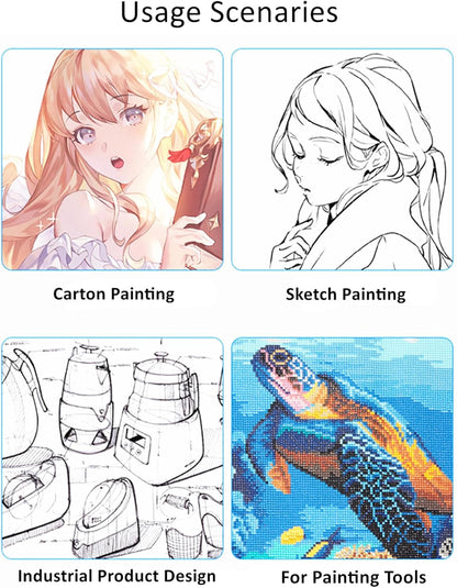 A3 LED Light Pad for Diamond Art, Sketching, Painting - Adjustable Brightness, Sketching, Tracing - USB Powered Complete Art Light Board Kit with Pad Stands and Clips