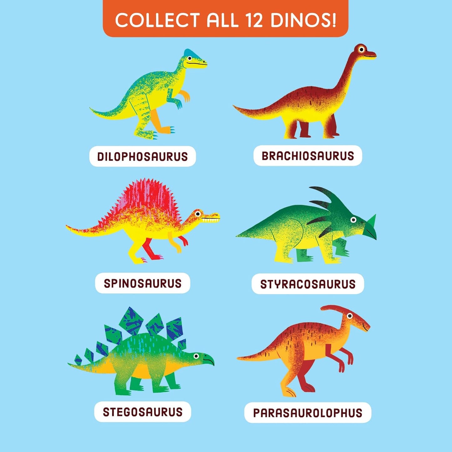 Dino Dig Excavation Kit from Mudpuppy - Dinosaur Dig Kit for Children 6+, Includes 1 Dinosaur Egg and 1 Plastic Chisel, Collect All 12 Dinosaurs!, Makes a Great Gift