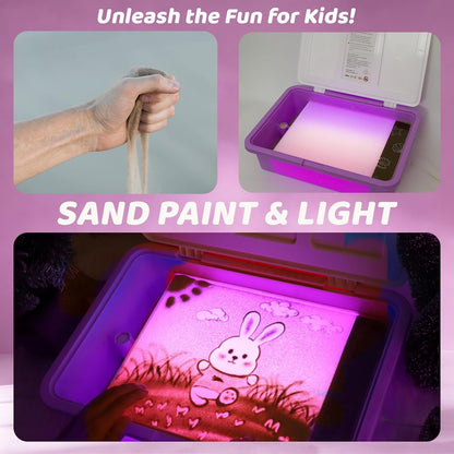 ColorWeaveArt Play Sand Art Box Toys Luminous Sand Painting Gifts for Girls Ages 4, 5, 6, 7, 8, 9,10,11,12 +Year Old, 4-12 Years Old Birthday Toy Gift for Girls Boys Party Sensory Bins