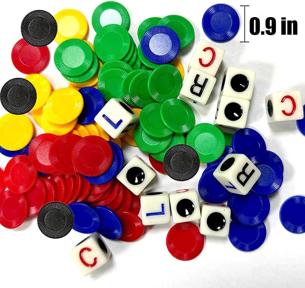 120Pcs 6-Color Plastic Poker Mini Chips (2.2CM Diameter) - Bulk Game Chips for Poker Play,Math Counting Learning, You Teaching & Rewards (6color)