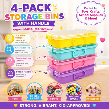 Carolart 3 Pack, Empty Sensory Bin, Wheat Straw Material，13.5 Inch Storage Container, Portable Plastic Storage Bins, Stackable Play Tray for toys,arts,crafts and sand.