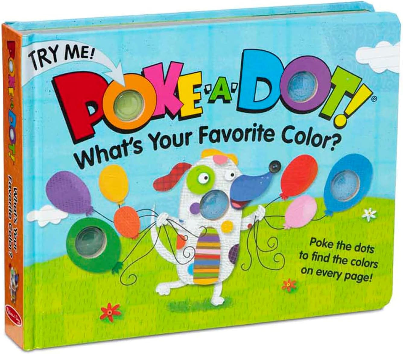 Melissa & Doug Poke-a-Dot! What’s Your Favorite Color? Interactive Children's Board Book with Buttons to Pop, Educational Sensory Toy for Toddlers & Preschoolers Ages 3+ - FSC Certified