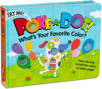 Melissa & Doug Poke-a-Dot! What’s Your Favorite Color? Interactive Children's Board Book with Buttons to Pop, Educational Sensory Toy for Toddlers & Preschoolers Ages 3+ - FSC Certified
