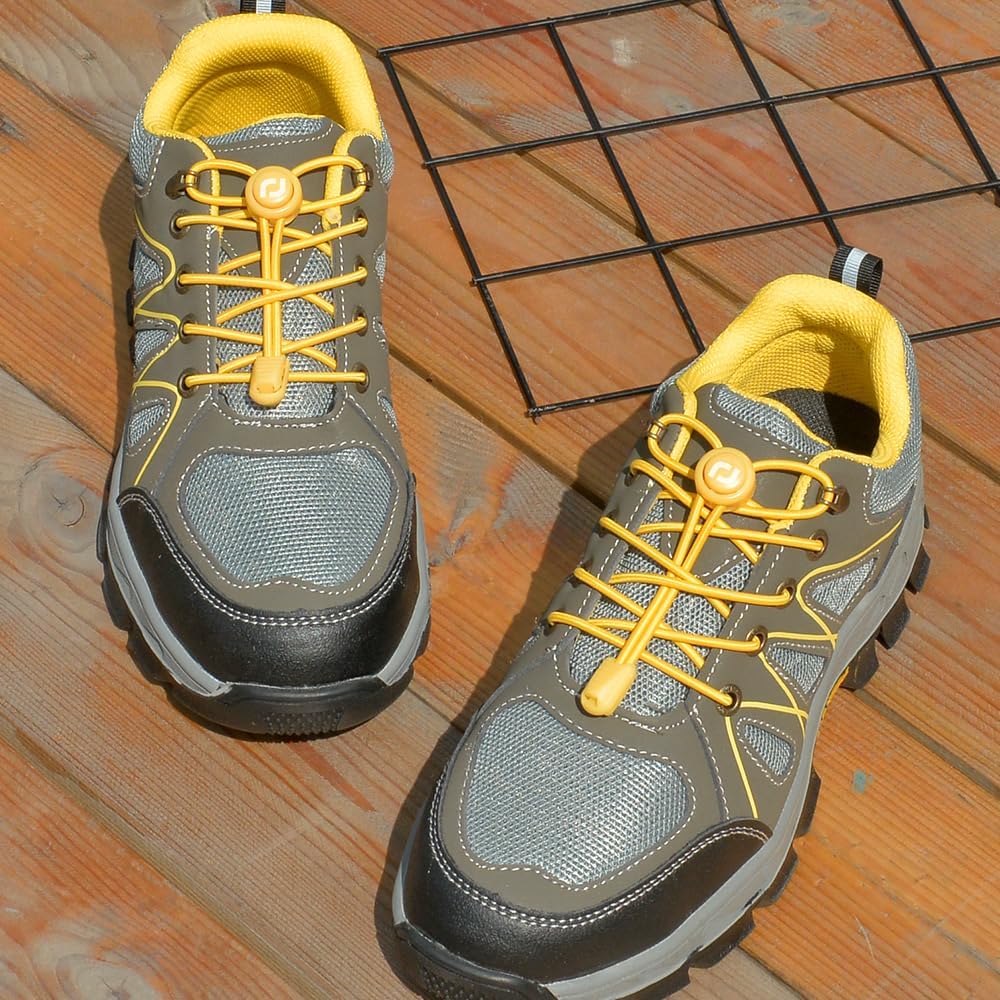 RJ-Sport Tieless Elastic Shoe Laces - Heavy Duty No Tie Shoelaces for Kids and Adult with Strong Lock and Speed Shoestrings