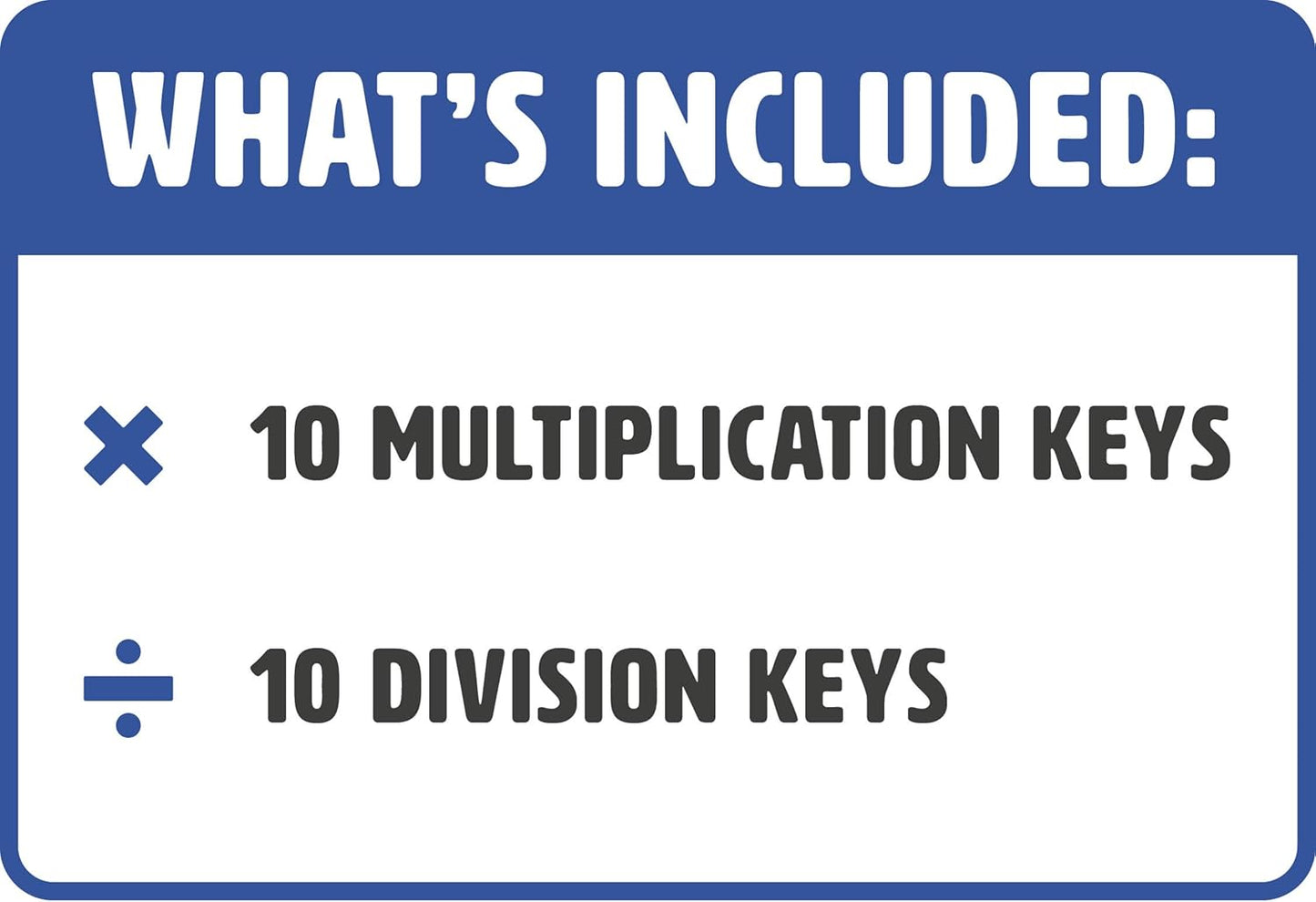Learning Wrap-Ups Keys for Division and Multiplication Math Tool for Kids Grade Level 2-6