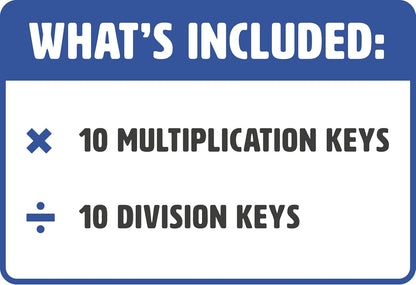 Learning Wrap-Ups Keys for Division and Multiplication Math Tool for Kids Grade Level 2-6
