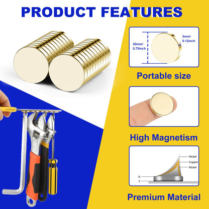 320Pcs Small Neodymium Magnets, 6x2mm Small Rare Earth Magnet Mini Magnets for Whiteboard, Office, School, STEM Measurement Kit, 3D Printing,Science Experiments