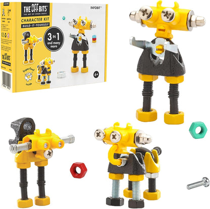 The Off Bits CareBit Build Your Own Robot Toy Construction Set, Educational Gift STEM Activities Learning Kit, Creative Build and Play Model Kit Steam Toys for 6 7 8 9 10+ Year Old Boys & Girls