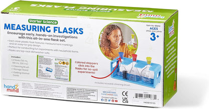 Hand2Mind Starter Science Measuring Flask Set - Plastic Beakers, Measuring Toys, Kids Chemistry Set, Educational Science Kits, Classroom Science Supplies