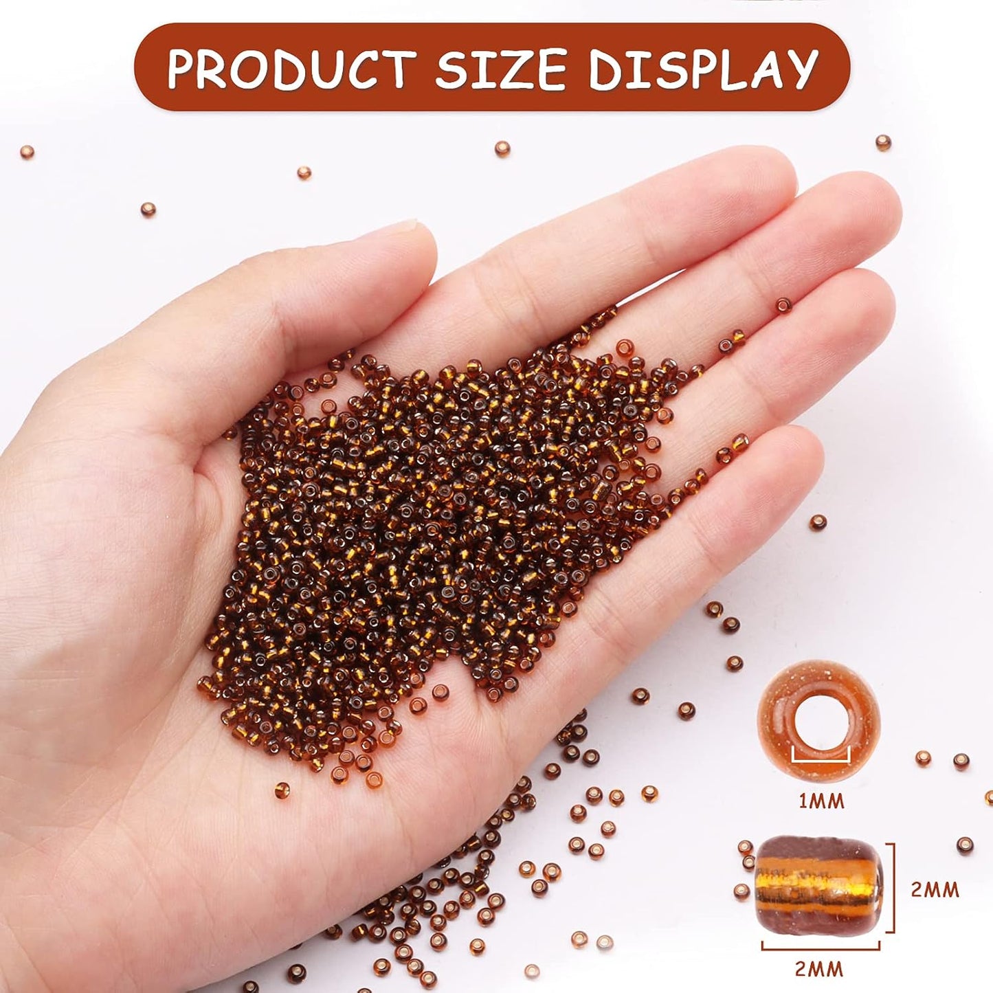 10100 Pcs Size 11/0 Glass Seed Beads, 2 mm Dark Green Small Mini Spacer Loose Pony Beads for Jewelry Making and DIY Crafts - Colors A