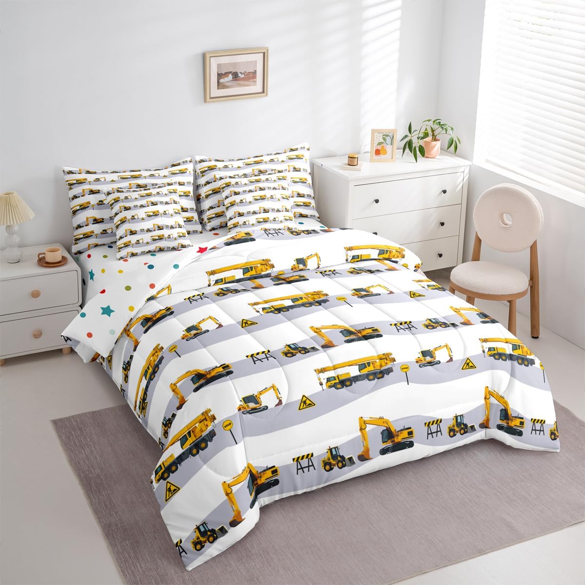 Erosebridal Chemistry Comforter Set with Sheets Full Size Periodic Table of Elements Bed in A Bag 7 Piece Science Chemistry Lovers Bedding Set for Kids Boys Children Bedroom Modern Black Bed Sets