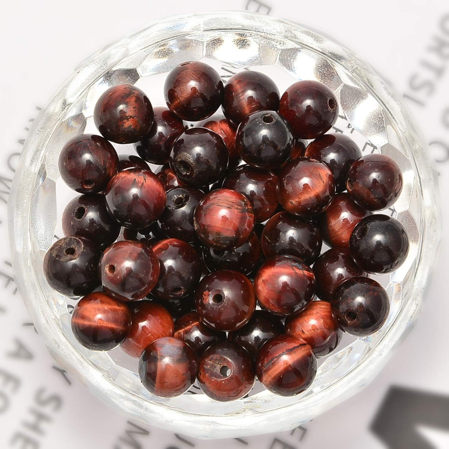 NCB 100pcs Original Natural Stone Beads Gemstone Round Loose Beads 6mm 8mm 10mm (Blue Aventurine, 6mm 100Beads) - Colors B