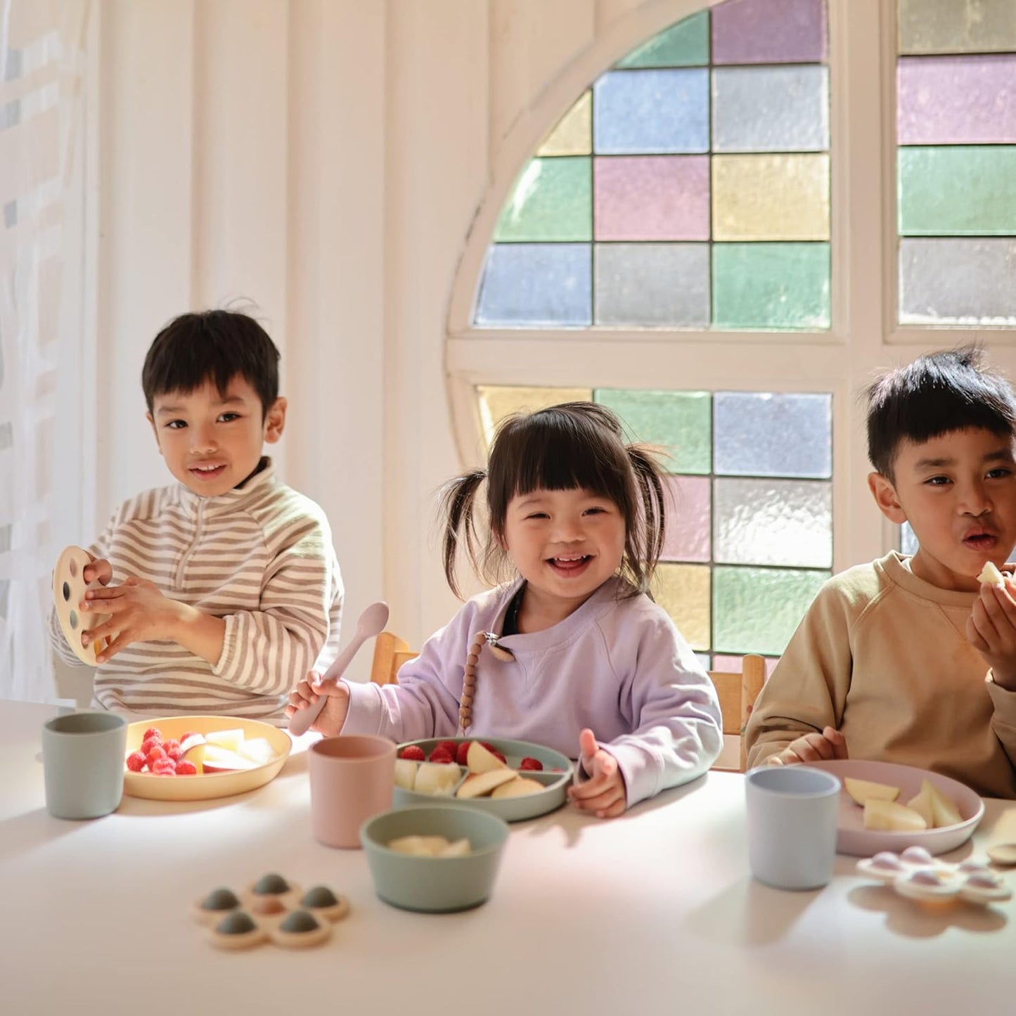mushie Dinnerware Cups For Kids | Made in Denmark, Set of 2 (Ivory) - Colors A