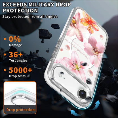 for iPhone 17 Pro Max Case [Compatible with Magsafe],Girls Women Clear Magnetic Case Silicone Shockproof Protective Cover with Pattern Colorful Motivational Letters