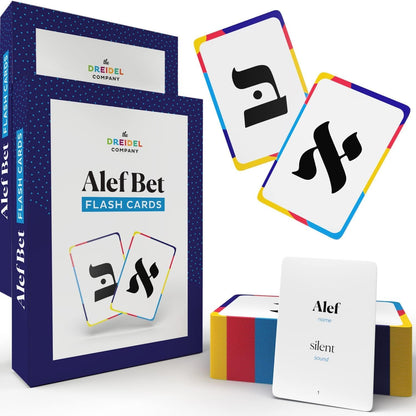 The Dreidel Company Alef Bet Flash Cards Aleph Beis Jewish Alphabet Flashcards (Single)