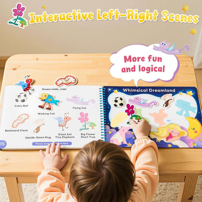 JoyCat Preschool Busy Book for Toddlers 3-5, Dual-Language Learning Activities, Educational Sensory Toys, Autism Learning Materials for Boys & Girls, English and Spanish Version