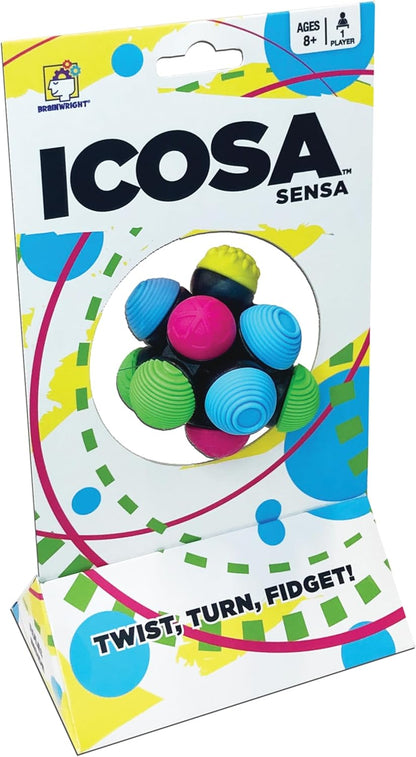 Brainteaser Puzzle for Kids & Adults, Brainwright Icosa Atomic Puzzle Ball, 3D Puzzle Game, Travel Games, STEM Toys, Family Games, Brain Games for Kids 8-12
