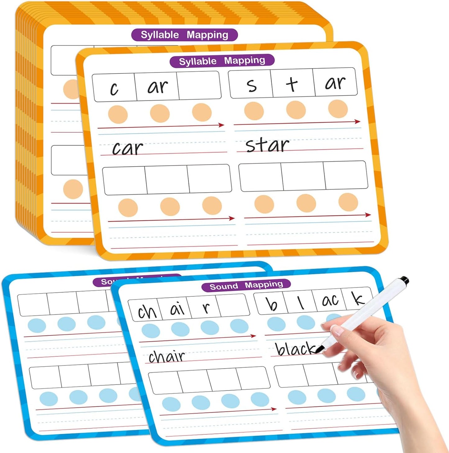 12 Pack Double Sided Value Chart Dry Erase Board,12" x 9" Multiplication Flash Cards,Math Manipulatives Small White Board for Kids,Math Games Chart for Preschool Learning,Homeschool Essentials