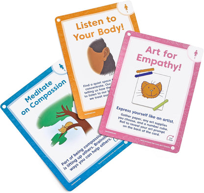 hand2mind Social Emotional Task Cards for Ages 3+, Social Emotional Learning, Play Therapy Toys for Counselors, Social Skills Activities for Kids, Conversation Starters, Emotional Regulation for Kids