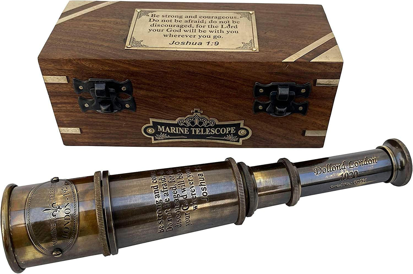 Compass with Stamped Wooden Case