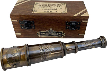 Compass with Stamped Wooden Case
