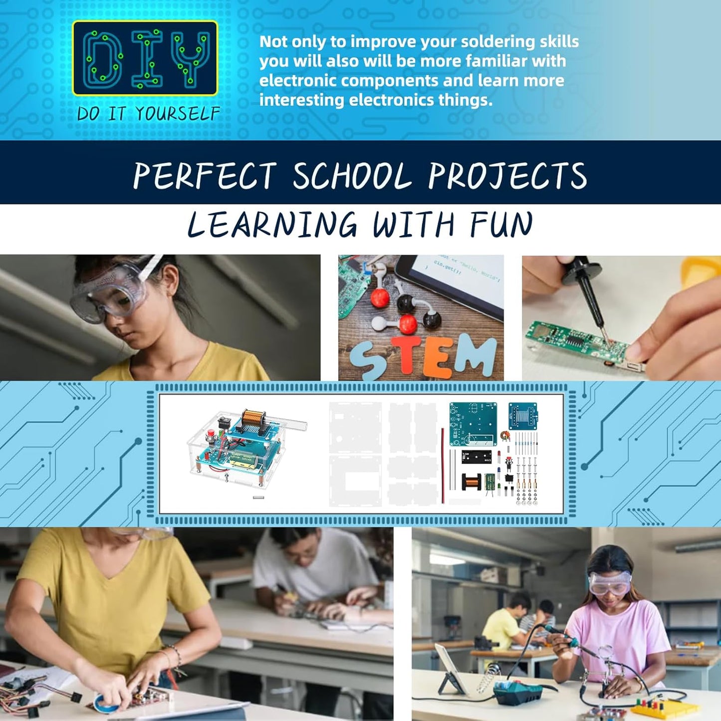 Electric Magnetic Transmitter Kit, Soldering Projects Mini DIY Shooting Game DIY Electric Magnetic Transmitter Kit for Learning Teaching STEM Education Ideal Gift for Family and Friends