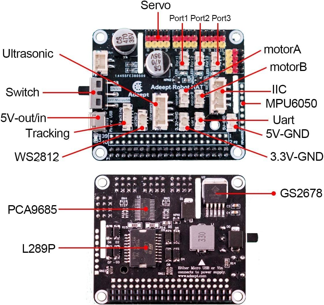 Adeept DarkPaw Bionic Quadruped Spider Robot Kit Compatible with Raspberry Pi 4 3 Model B+/B, STEM Crawling Robot, OpenCV, Self-stabilizing Based on MPU6050 Gyro Sensor, RPi Robot with PDF Manual