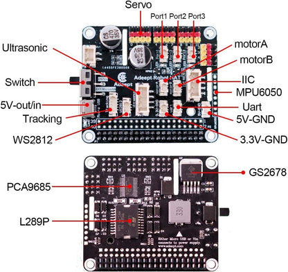 Adeept DarkPaw Bionic Quadruped Spider Robot Kit Compatible with Raspberry Pi 4 3 Model B+/B, STEM Crawling Robot, OpenCV, Self-stabilizing Based on MPU6050 Gyro Sensor, RPi Robot with PDF Manual