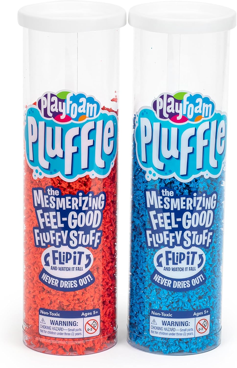 Educational Insights Pluffle(R) Sand 2-Pack - Sensory Bin Foam Set, No Mess Alternative to Sand Toys & Slime for Toddlers at Home or in the Classroom, Fun Sensory Table Filler, Gift for Kids Ages 3+