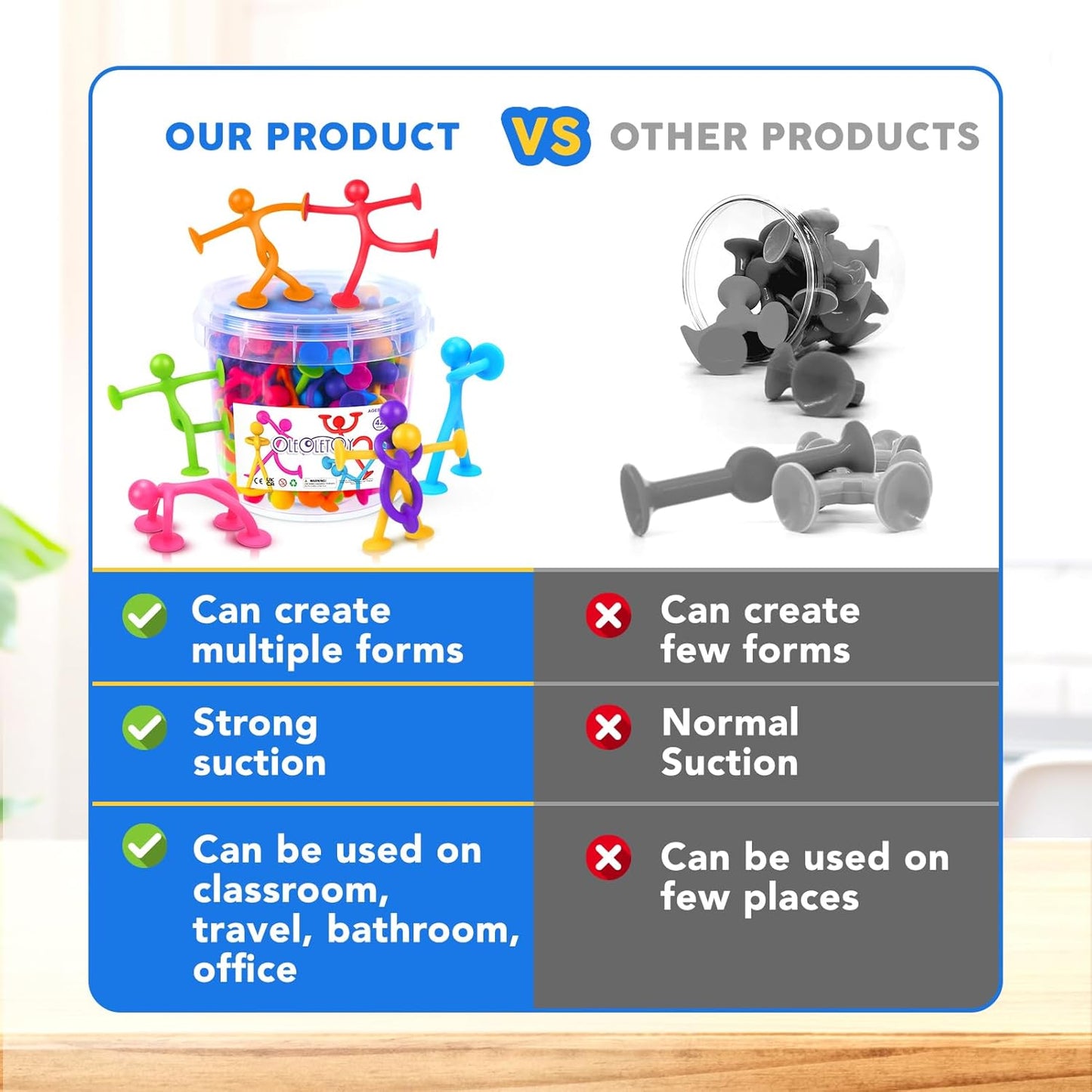 OleOletOy Suction Fidget Toys for Kids: 21 Pack Stretchy Suction Cup Sensory Toys - Bulk Fidgets for Kids Autism ADHD Classroom Prizes Party Favors - Travel Toys for Car Windows Road Trips